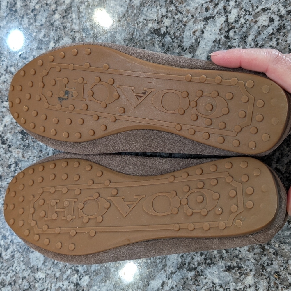 Coach Suede Loafers Women’s Size 7B Brown Slip On Driving Shoes Horsebit - Picture 9 of 10